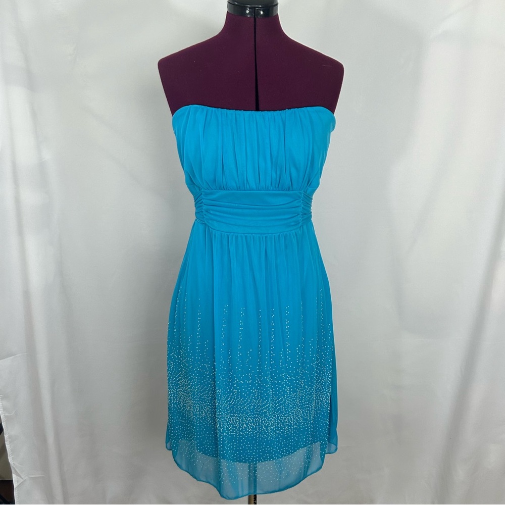 Blue Strapless Y2K Dress